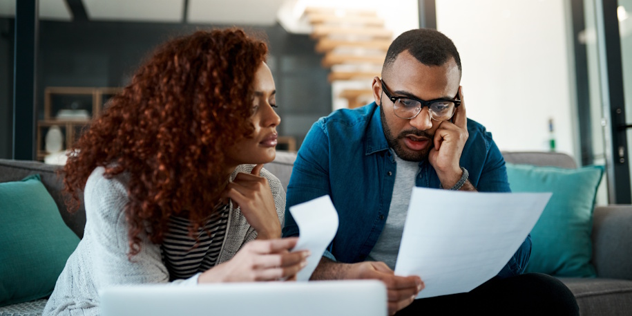 couple worried about debt