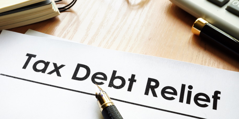 tax debt relief sign